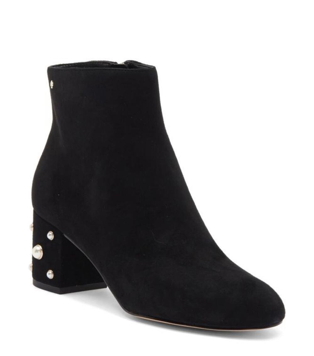 Kate Spade Taraji Faux Pearl Block Heel Booties - Size 7